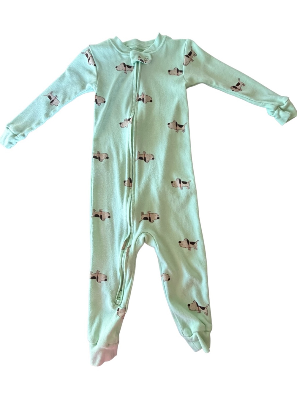 Carter’s 18M Mint Puppy Dog Zip Footless Sleeper Pajamas
